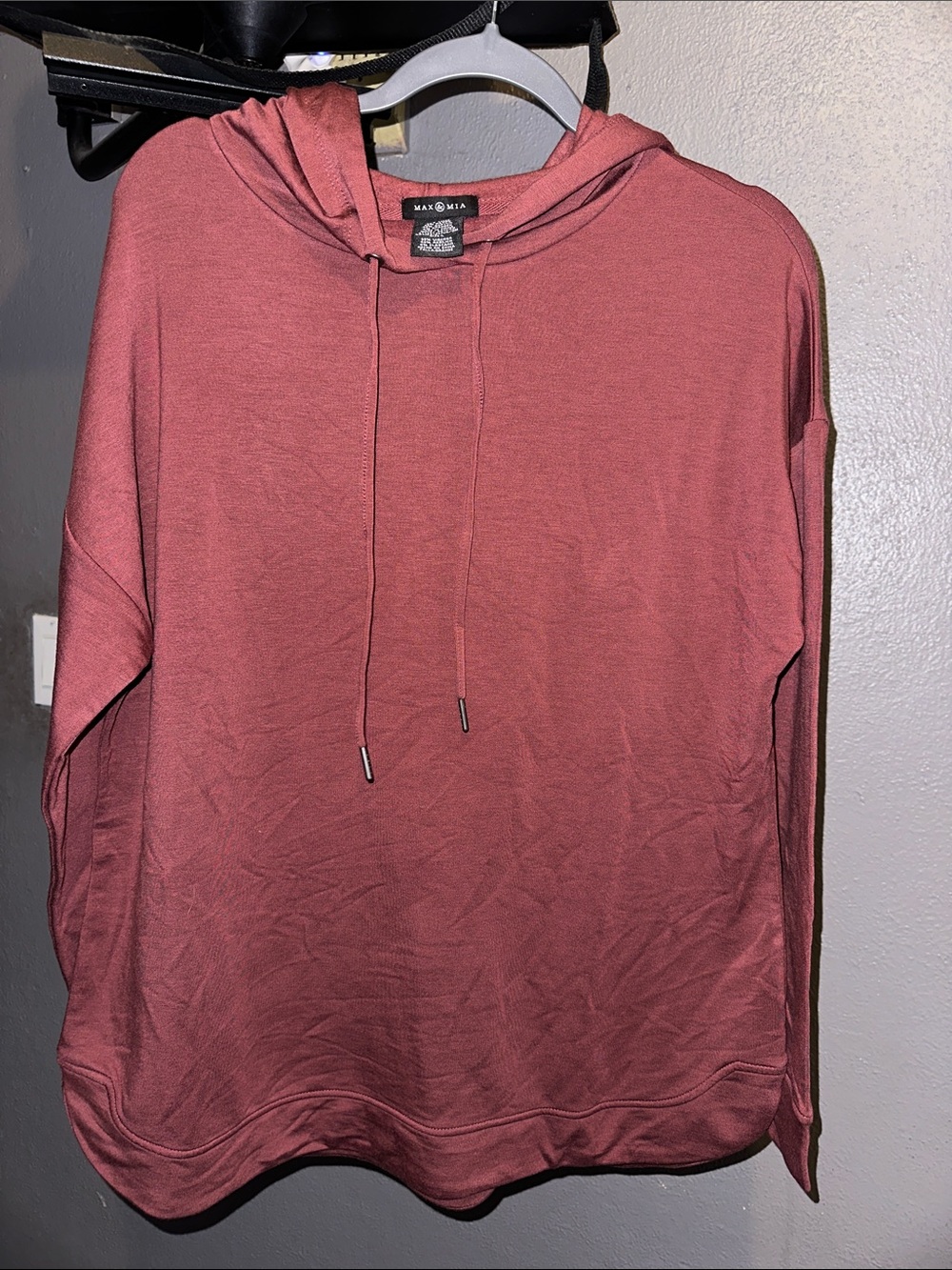 Women's Hooded Pullover Sweatshirt - Mauve Rose